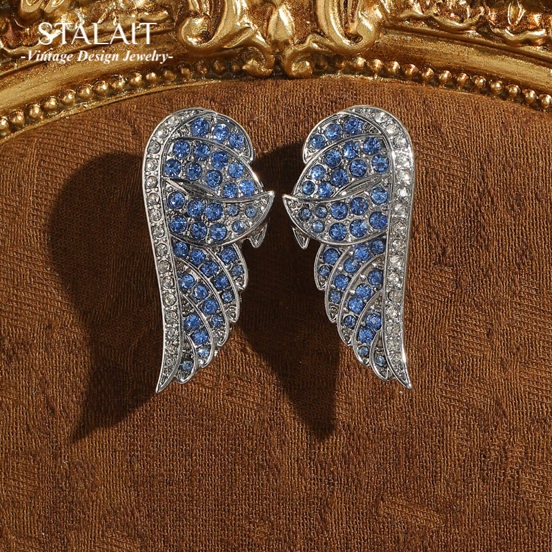 Vintage Angel Wing Blue Earrin - مراجعة Vintage Fashion Trends 2026 وسعره