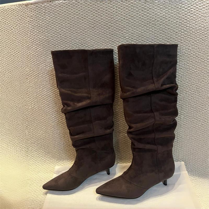 Suede Slouch Knee High Boots W - مراجعة Vintage Fashion And Design وسعره