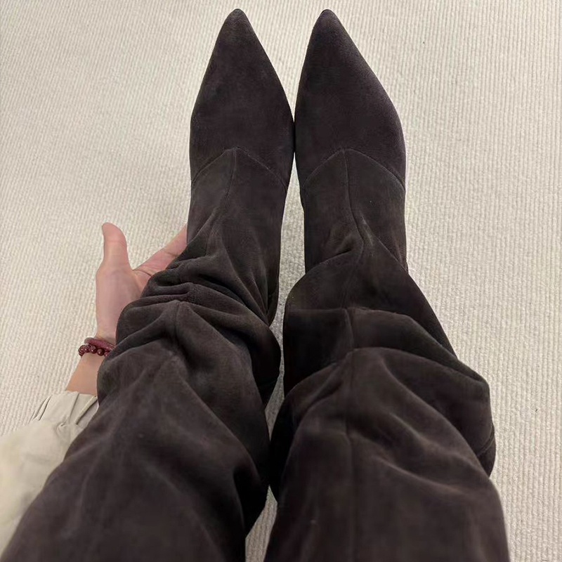 Suede Slouch Knee High Boots W - مراجعة Vintage Fashion And Design وسعره