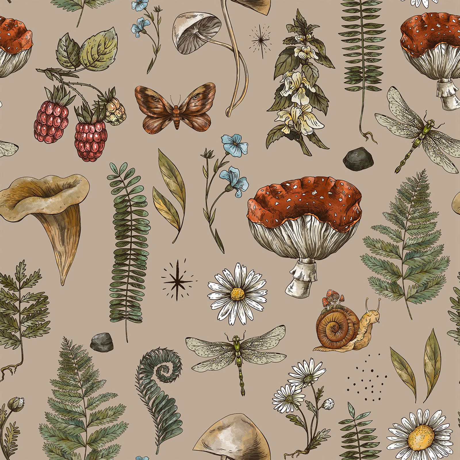 Vintage Woodland Nature Wallpa - مراجعة Vintage Fashion Wallpaper وسعره