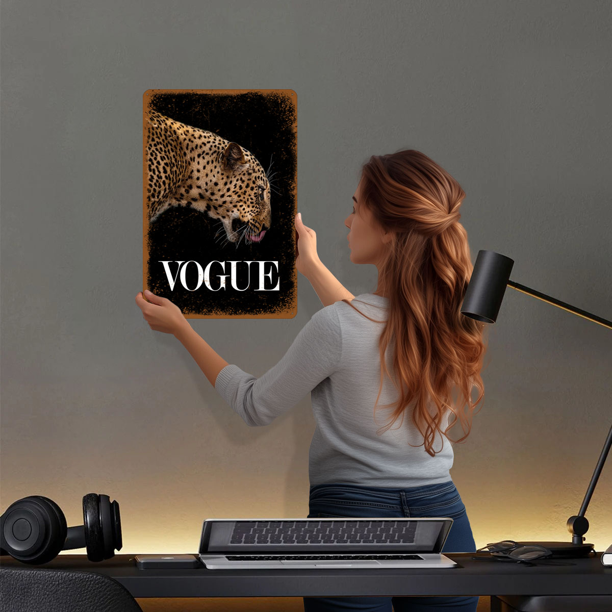 Vogue Fashion Poster Metal Sig - مراجعة Vintage Vogue Fashion Poster وسعره
