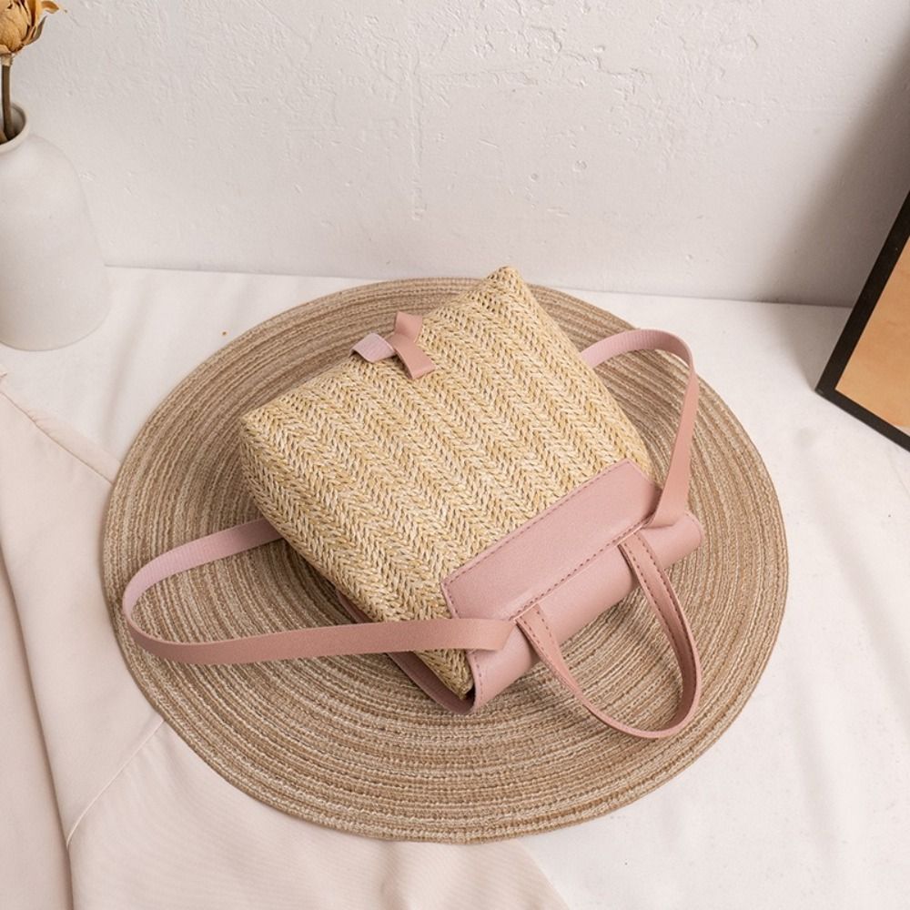 Fashion PU Leather Straw Backp - مراجعة Vintage Fashion Looks وسعره