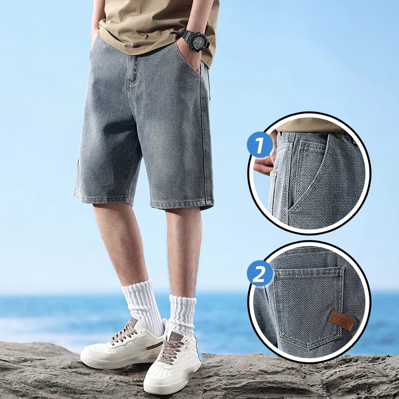 Men's Star Pattern Denim Short - مراجعة Vintage Fashion Patterns وسعره
