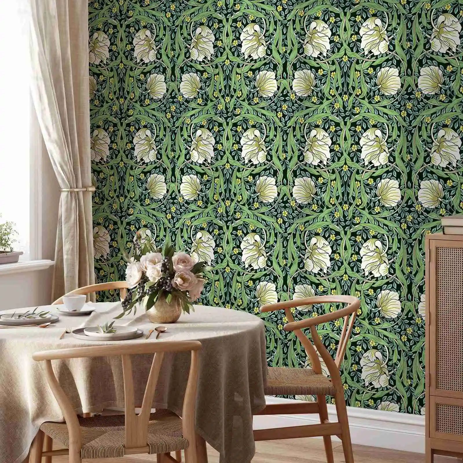 Green William Morris Wallpaper - مراجعة Vintage Fashion Wallpaper وسعره