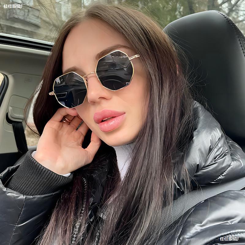 Square Polygon Metal Sunglasse - مراجعة Vintage Fashion And Design وسعره